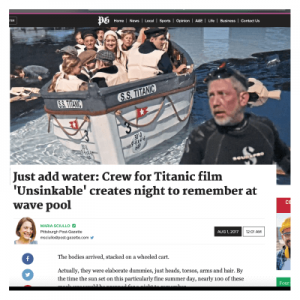 Title card for the film Unsinkable